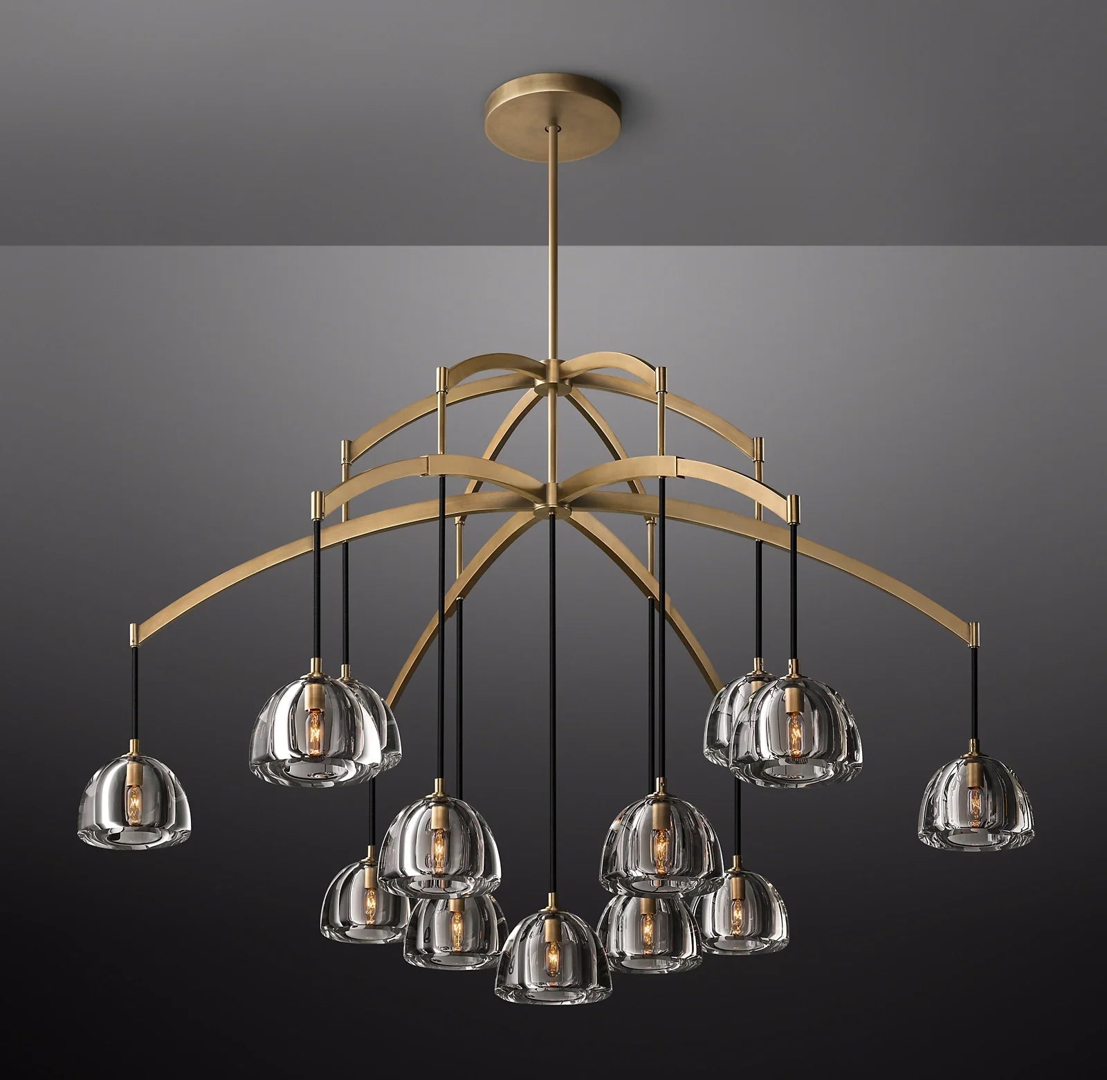 60 Inch Crystal Cluster Chandelier - Hemisphere