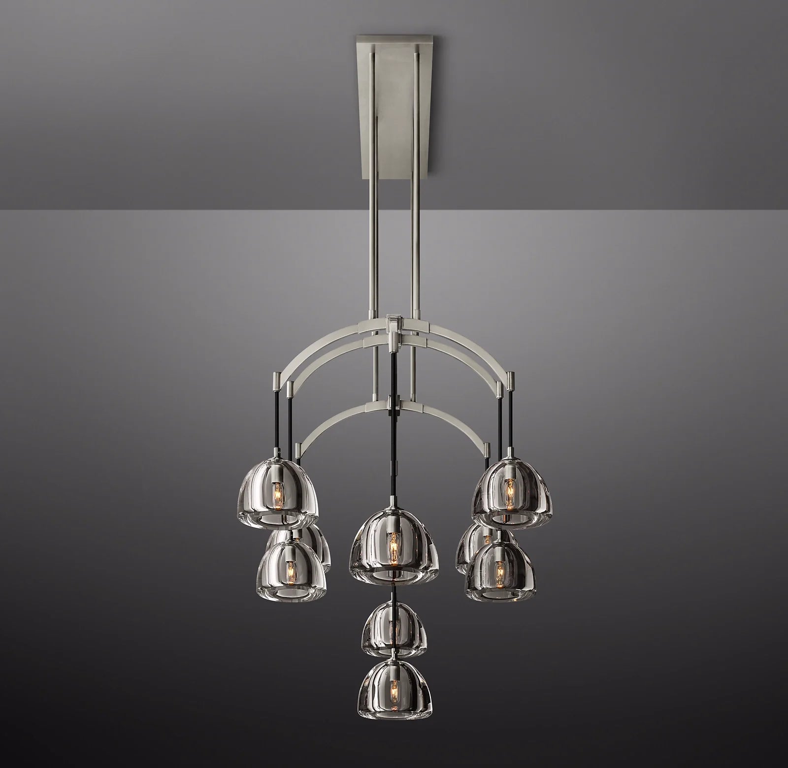 54 Inch Crystal Linear Chandelier - Hemisphere