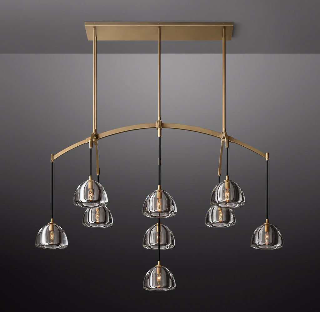 54 Inch Crystal Linear Chandelier - Hemisphere