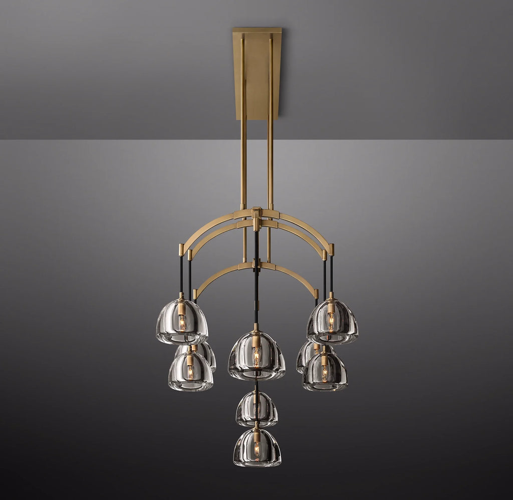 54 Inch Crystal Linear Chandelier - Hemisphere