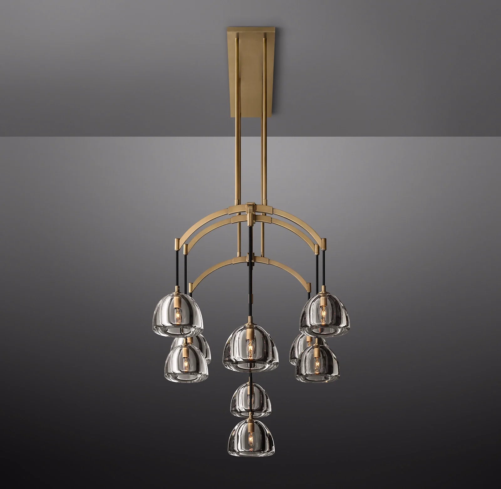 54 Inch Crystal Linear Chandelier - Hemisphere