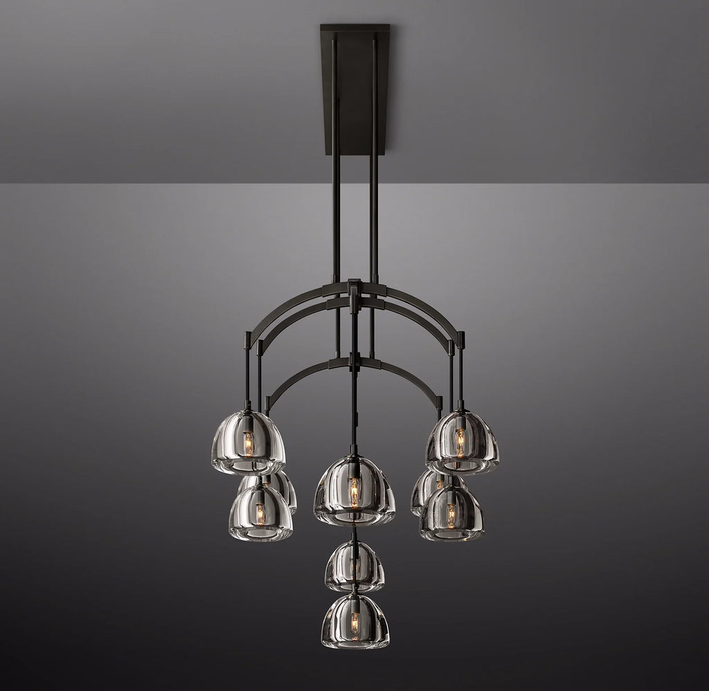 72 Inch Crystal Linear Chandelier - Hemisphere