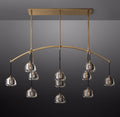 72 Inch Crystal Linear Chandelier - Hemisphere