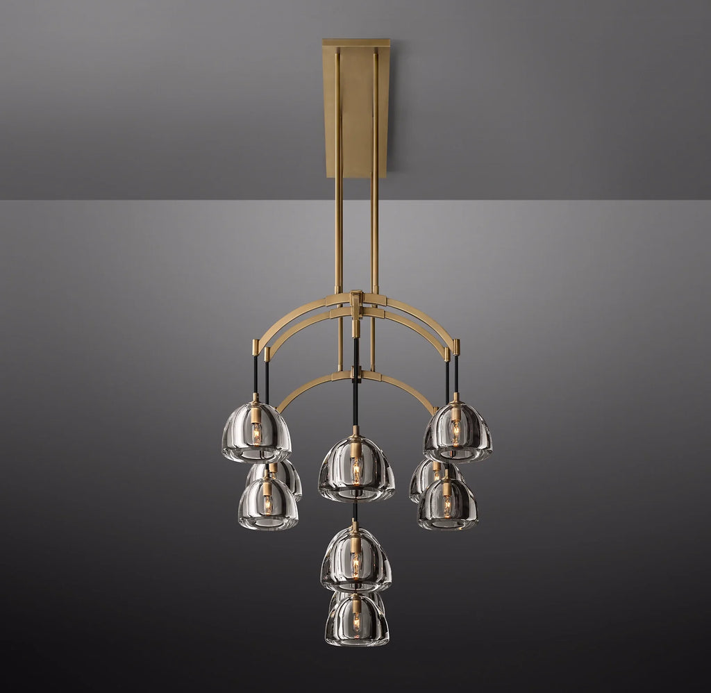 72 Inch Crystal Linear Chandelier - Hemisphere