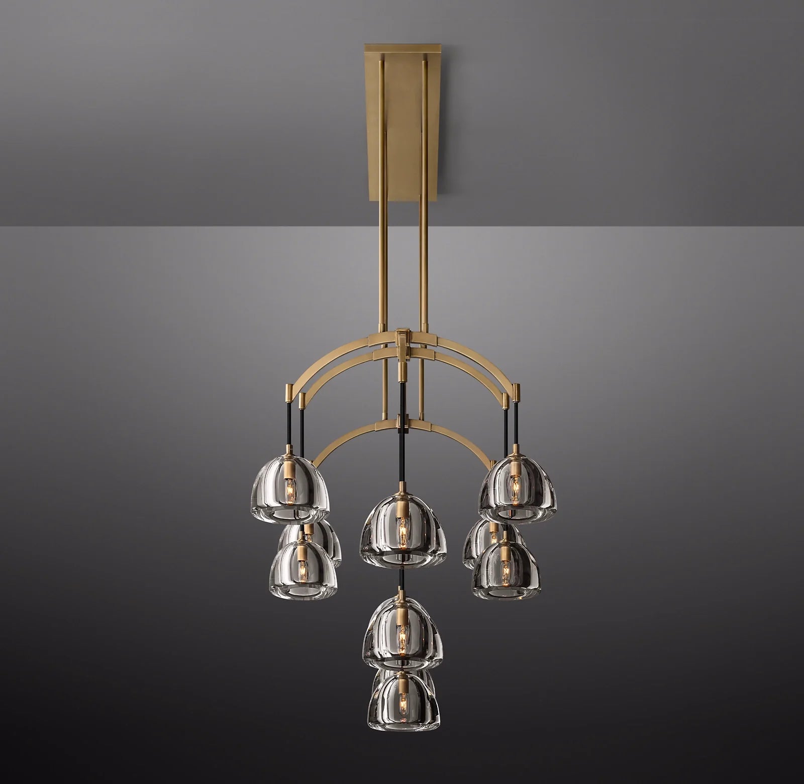 72 Inch Crystal Linear Chandelier - Hemisphere