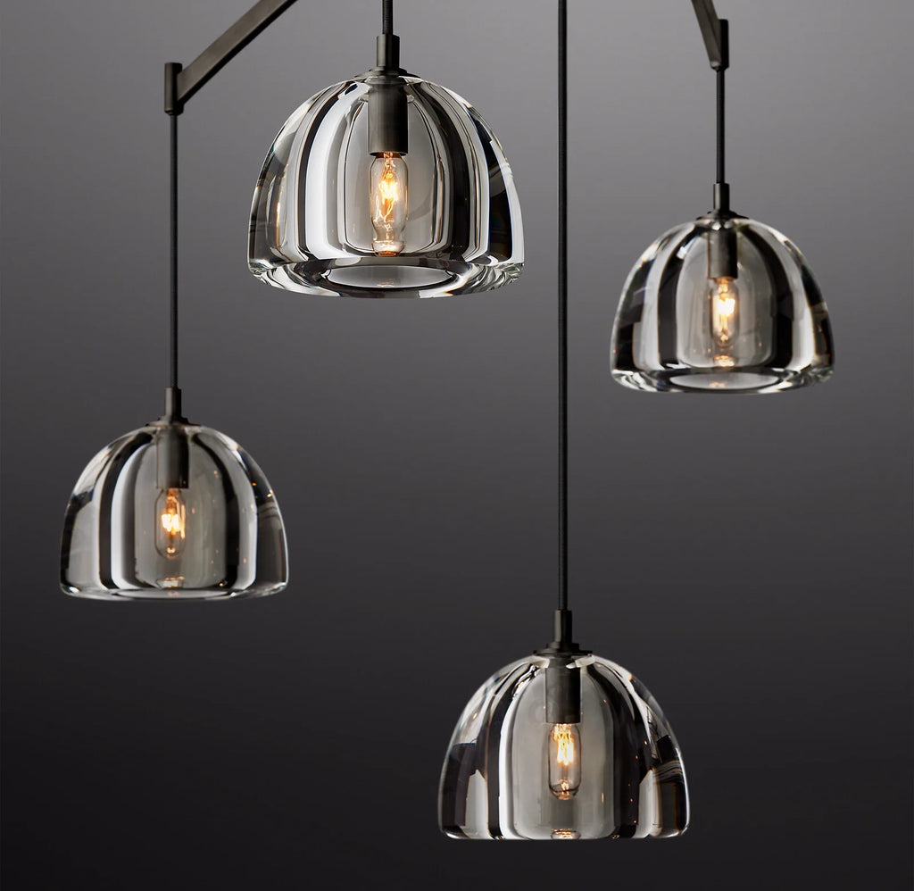 72 Inch Crystal Linear Chandelier - Hemisphere