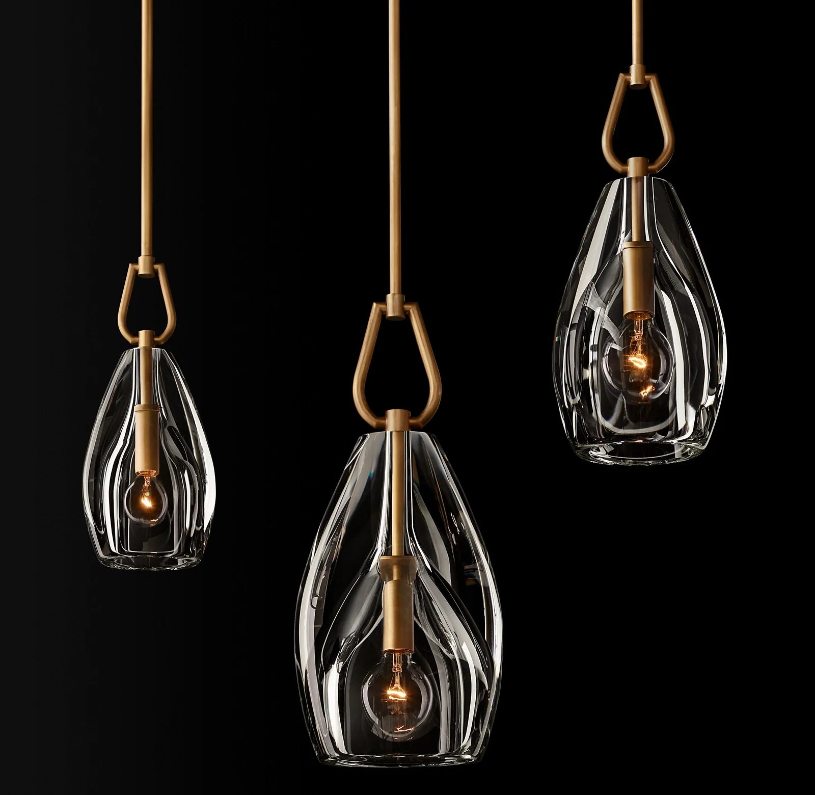 8 Inch Flute Crystal Pendant Light - Botanist