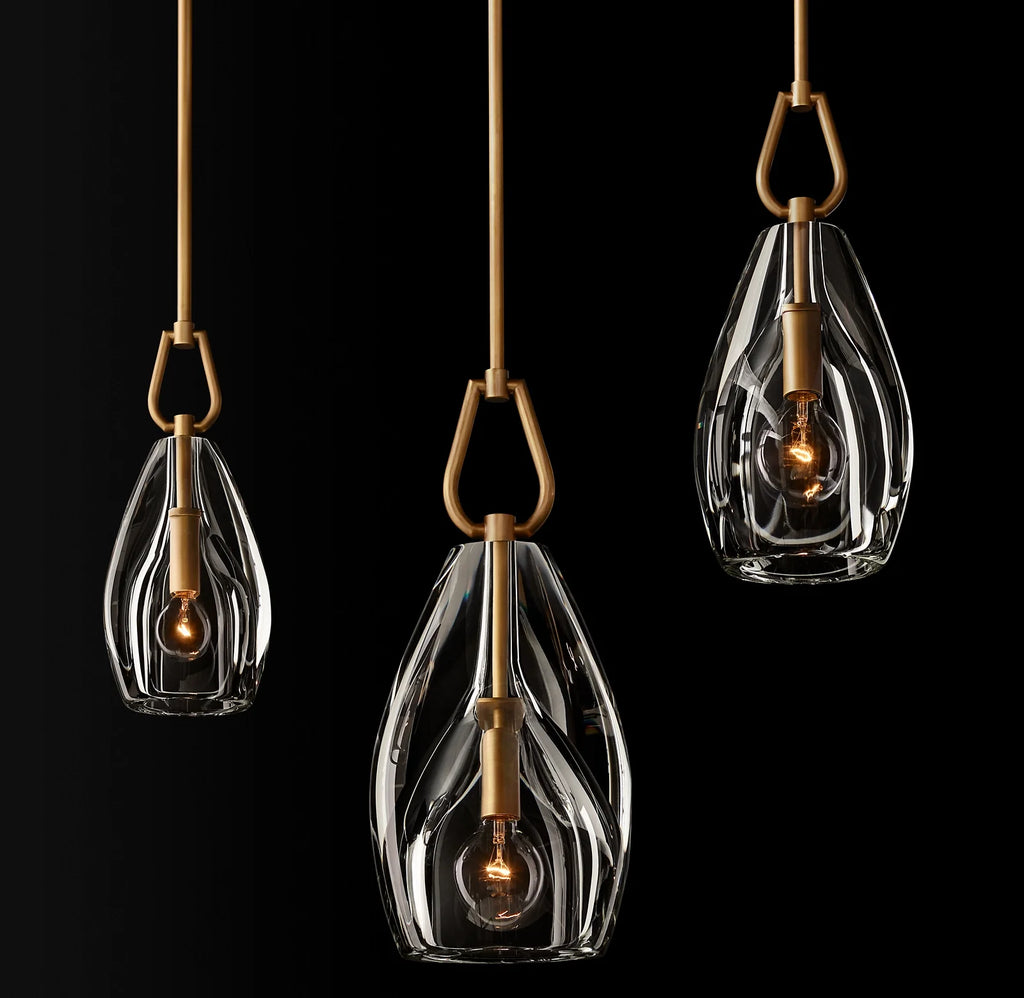 9 Inch Flute Crystal Pendant Light - Botanist