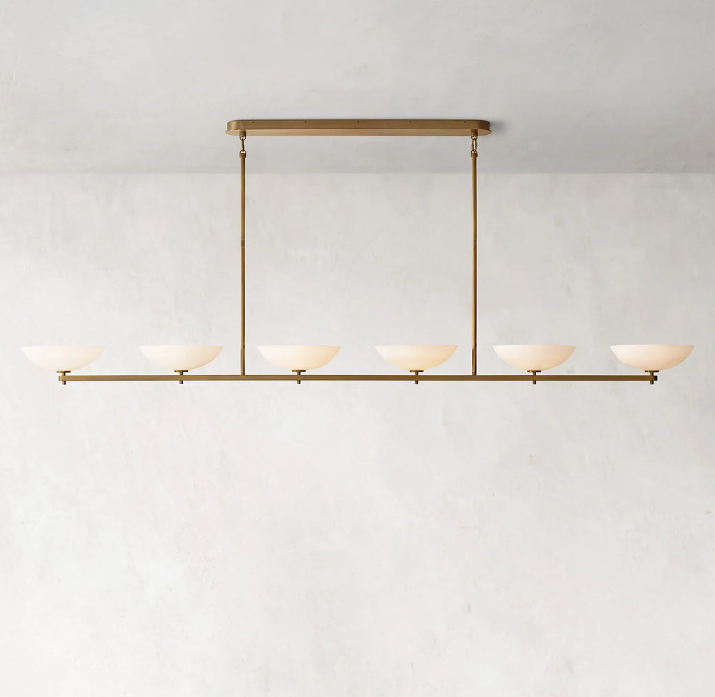 96 Inch Porcelain Bowl Linear Chandelier - Vernet