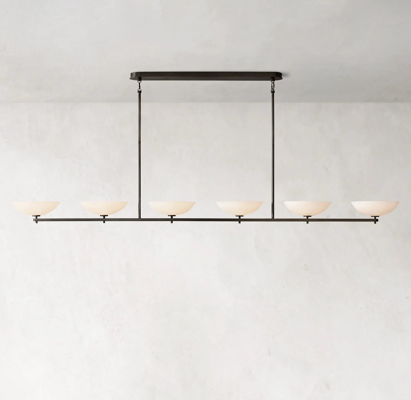 96 Inch Porcelain Bowl Linear Chandelier - Vernet