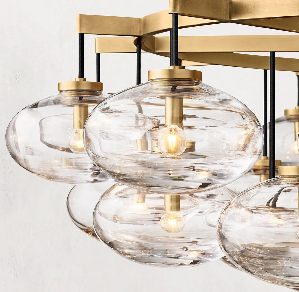 60 Inch Glass Bubble Round Chandelier - Cabrette
