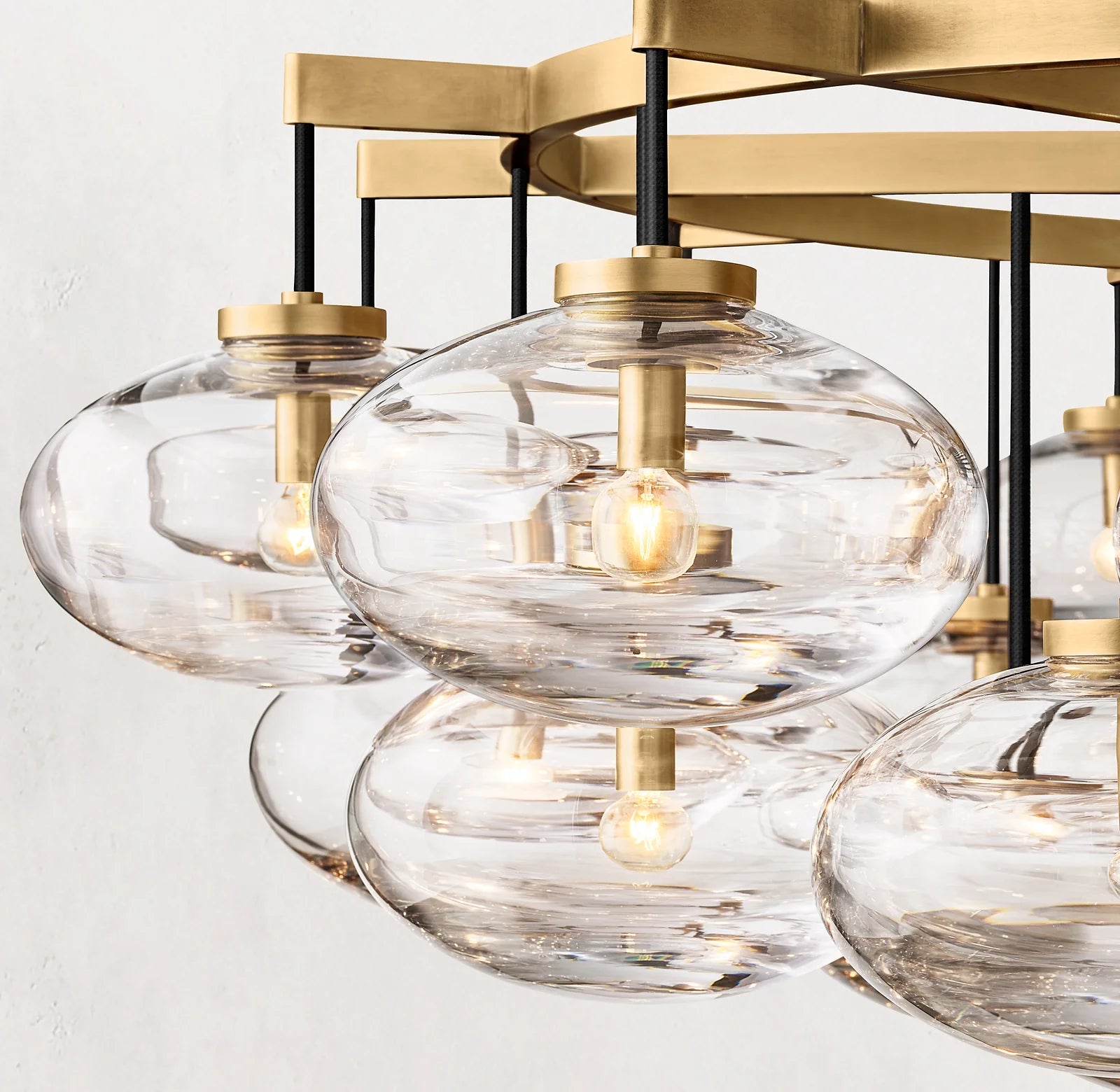60 Inch Glass Bubble Round Chandelier - Cabrette