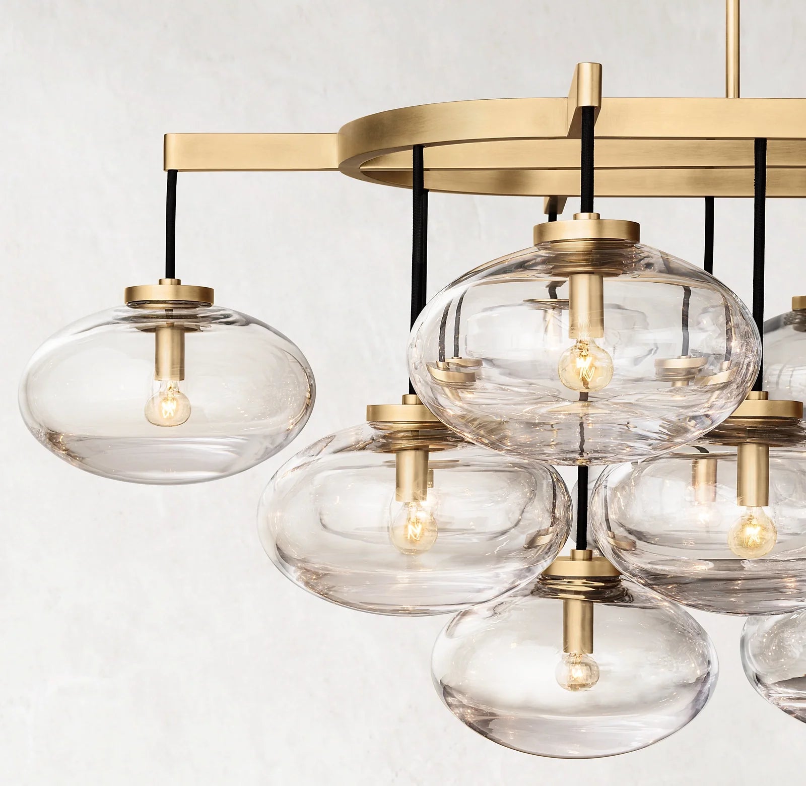 72 Inch Glass Bubble Oval Chandelier - Cabrette