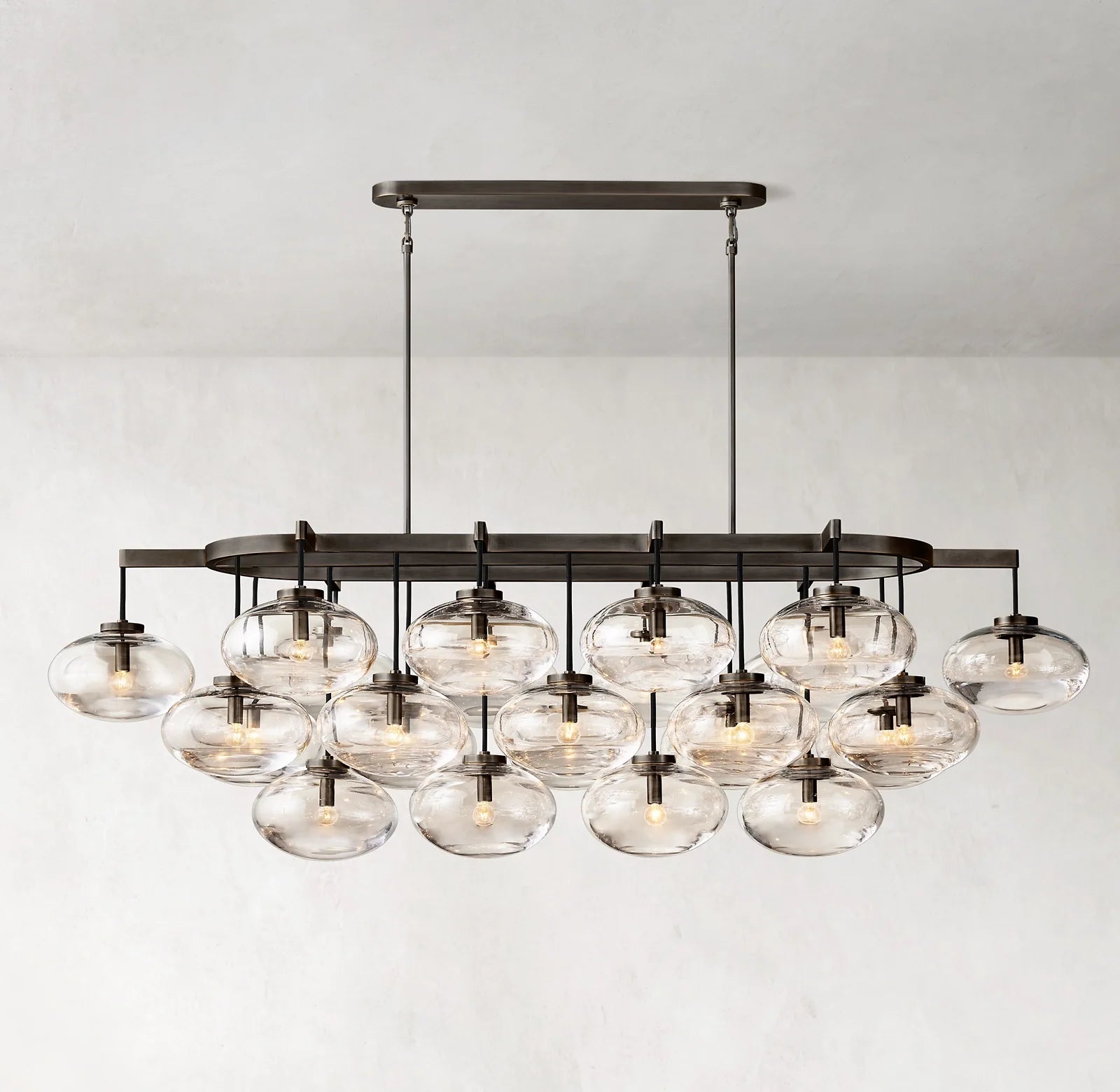 72 Inch Glass Bubble Oval Chandelier - Cabrette