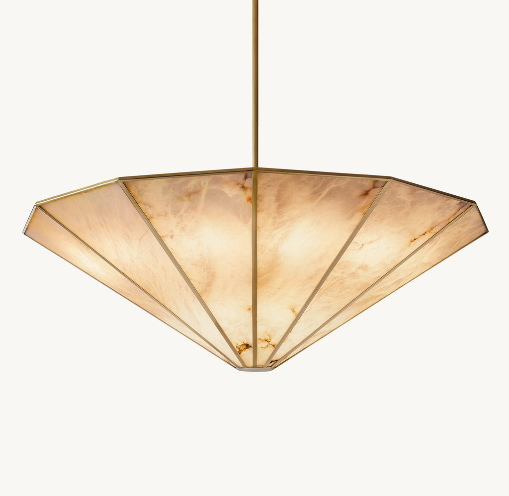 60 Inch Alabaster Umbrella Chandelier - Lucette