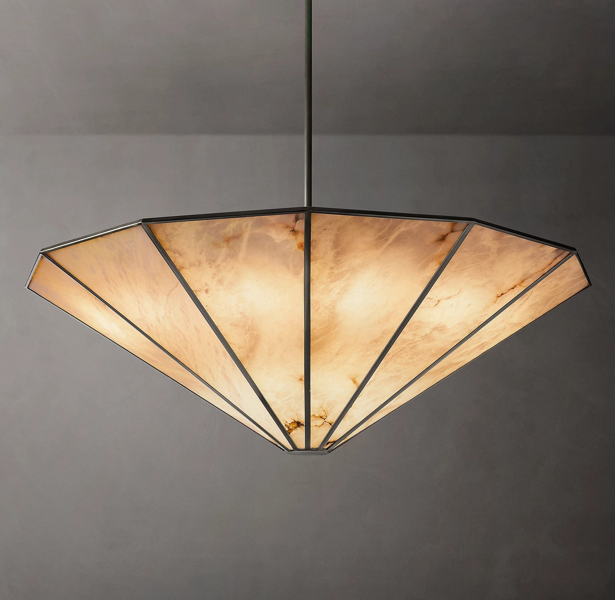 60 Inch Alabaster Umbrella Chandelier - Lucette
