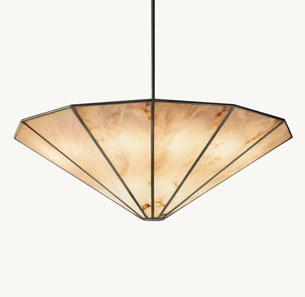 60 Inch Alabaster Umbrella Chandelier - Lucette
