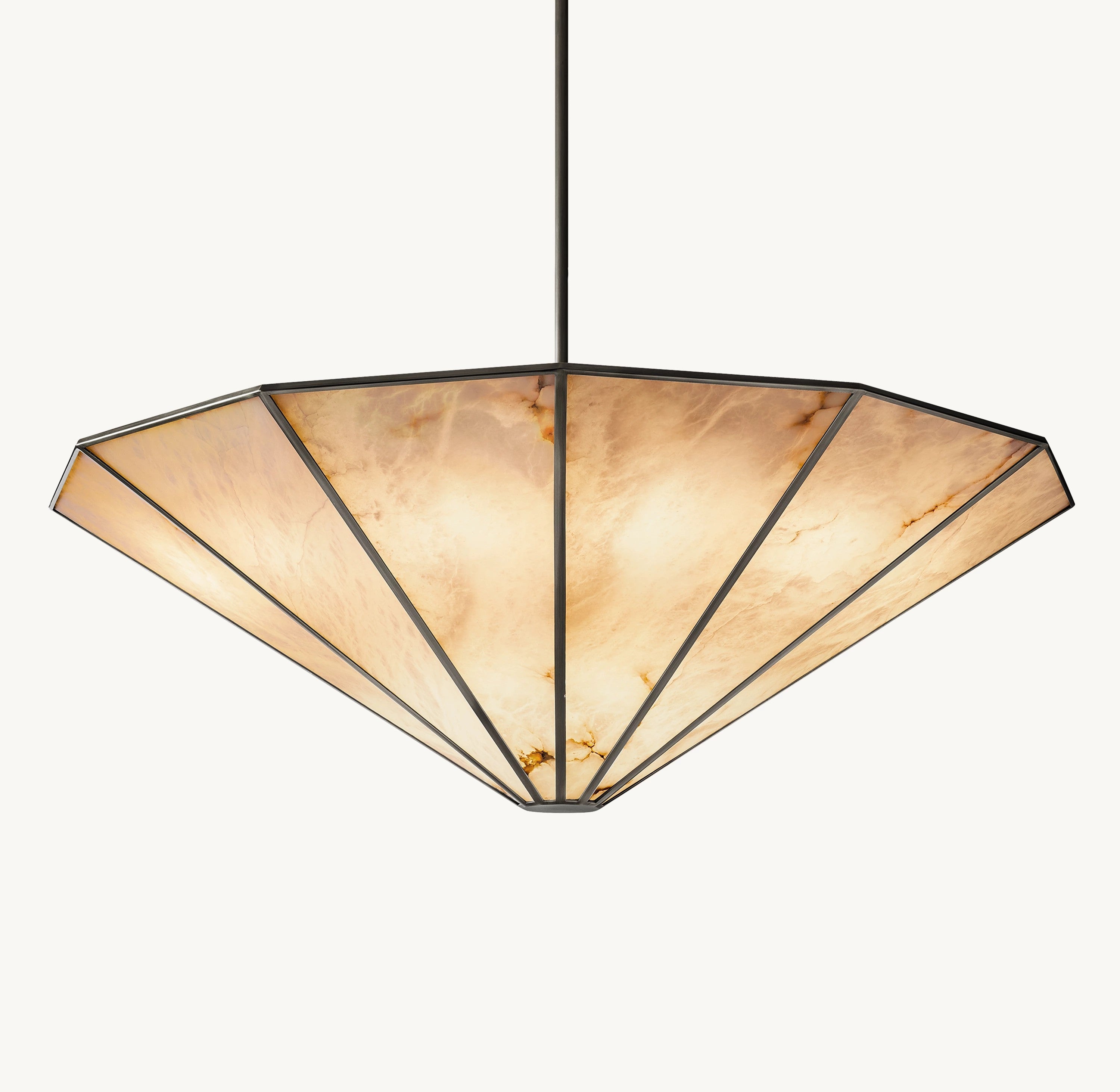 60 Inch Alabaster Umbrella Chandelier - Lucette